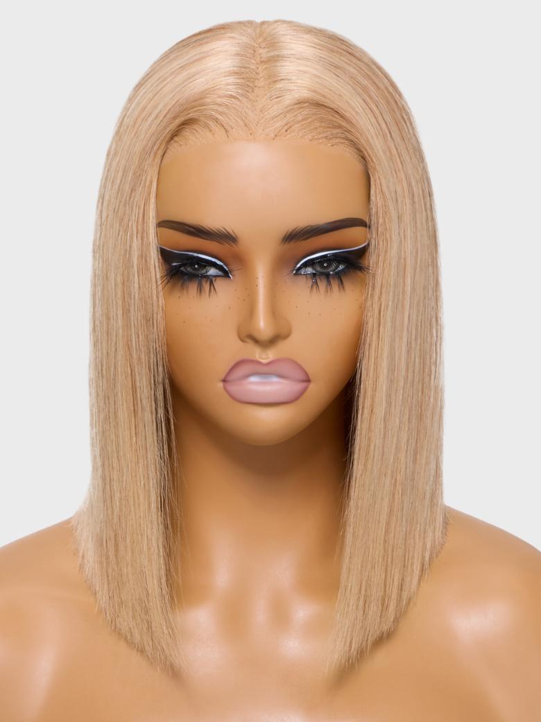Bye-Bye Knots Wig 7x5 Lace Light Golden Rose Straight Bob Wig