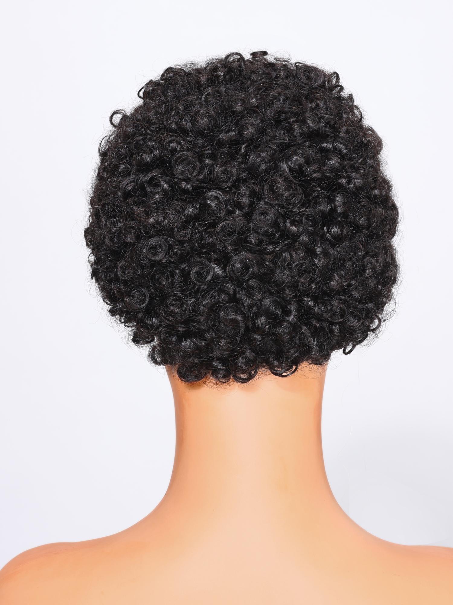 Pixie Cut Afro Beginner Friendly Glueless Black Wig