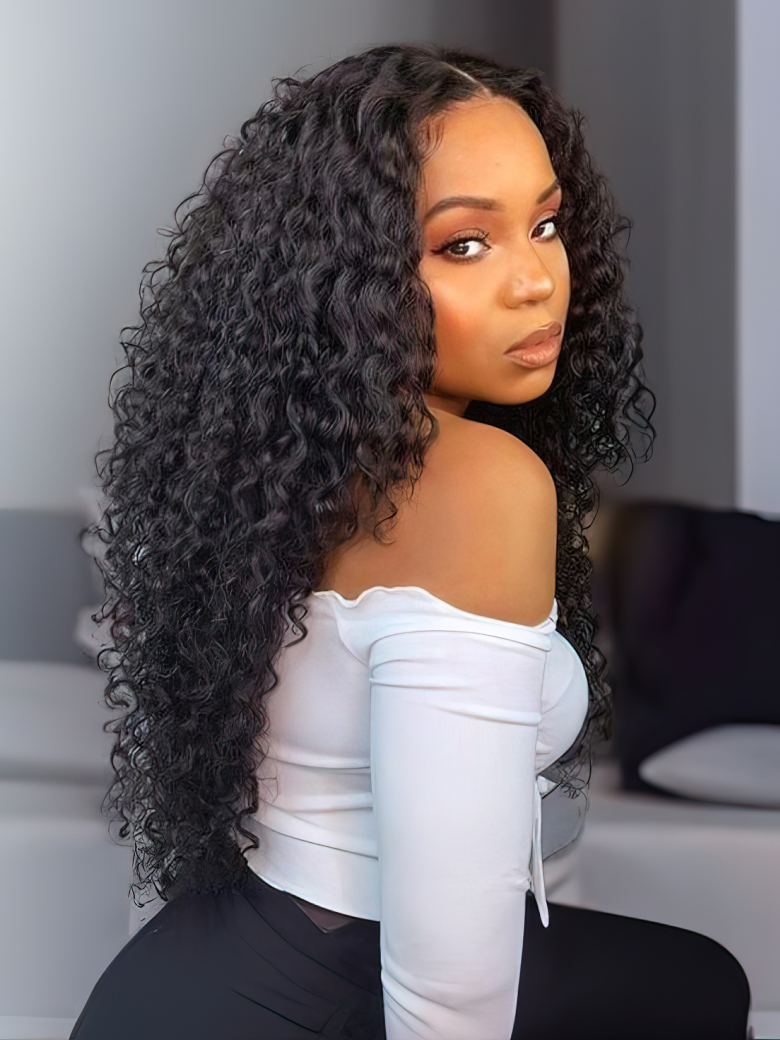 250% High Density Deep Wave V Part Wig Last Minute Style Super Natural Glueless Wig