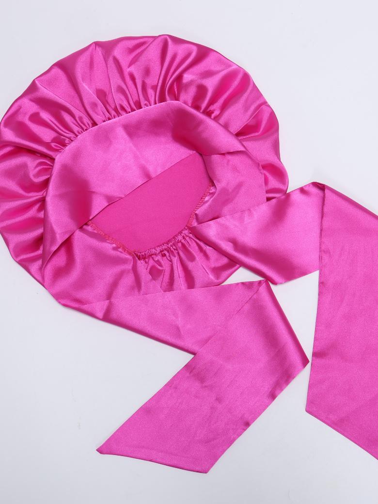 Silk Sleep Cap Breathable Shower Cap Soft Elastic Wide Band Adjustable Hair Bonnets Sleeping Cap