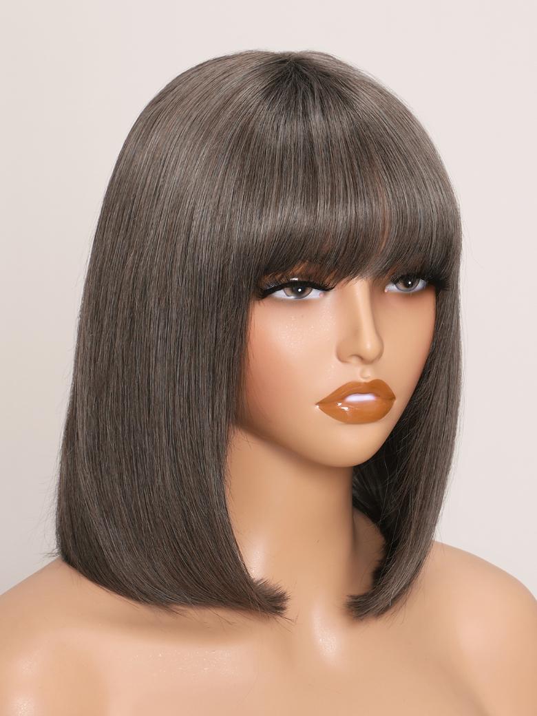 KALI -12" OPEN CAP STRAIGHT HUMAN HAIR WIG