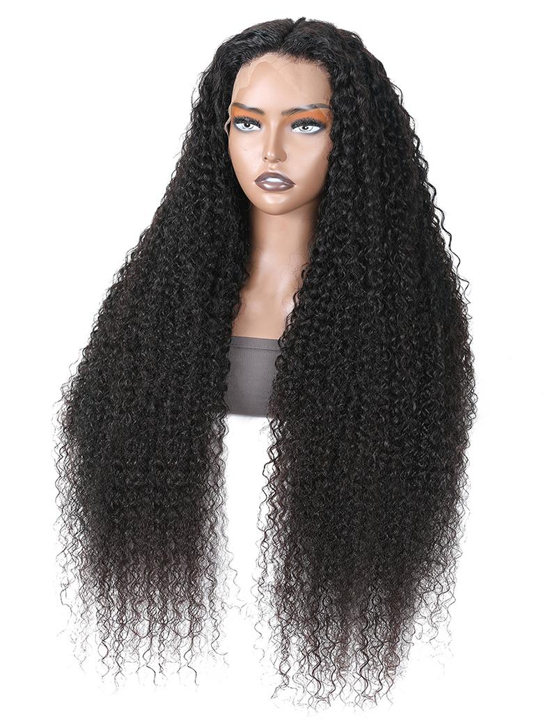 13x4 HD Lace Front Curly Wigs Human Hair 180% Density Natural Color