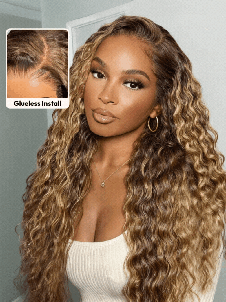 13x4 Pre-Everything? Wig With Loose Wave Face-Framing Layers And Side-Swept Bangs