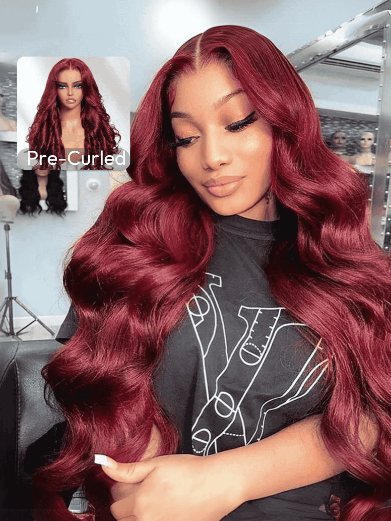 13x4 Lace Frontal Burgundy Loose Wave Pre-Everything Wig