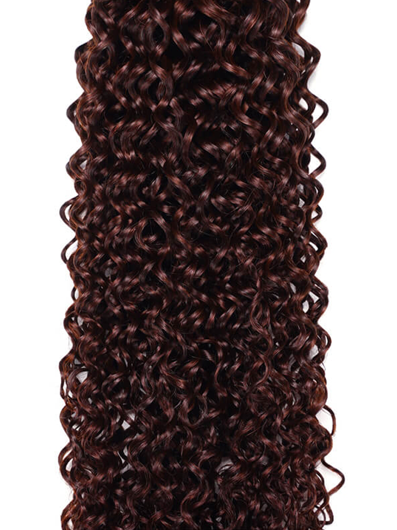 Reddish Brown Jerry Curl 1Pc 100% Remy Human Hair Bundle