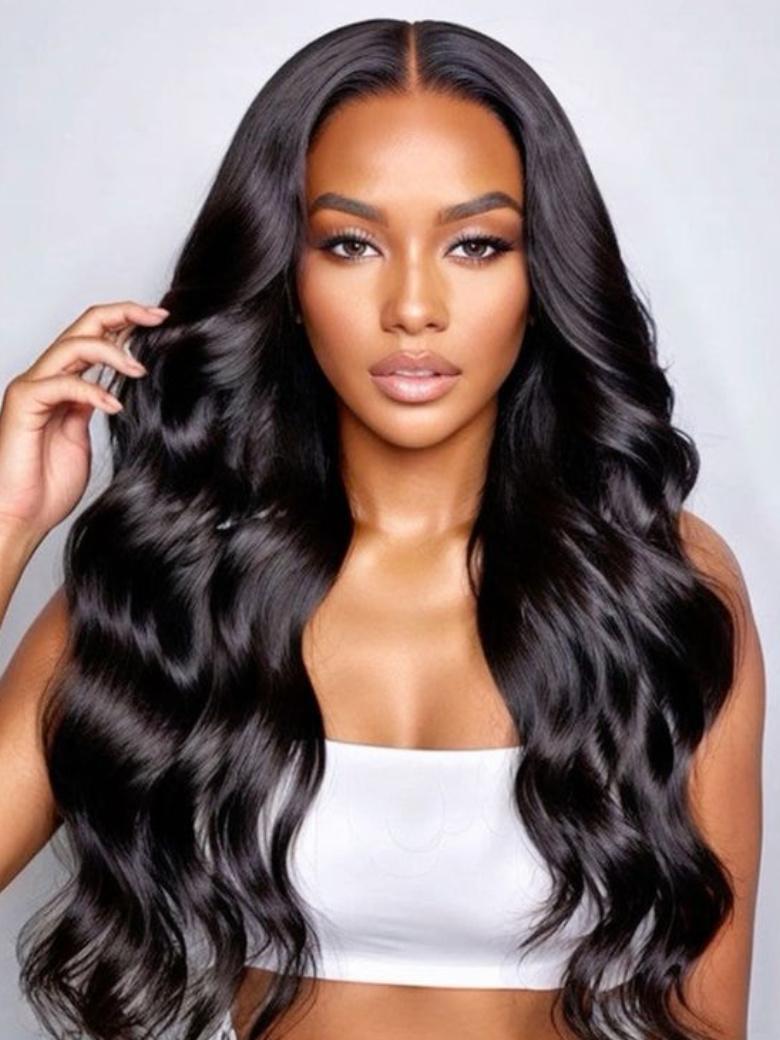 Hair Peruvian Body Wave HD Lace Closure With 3pcs Human Hair Weave