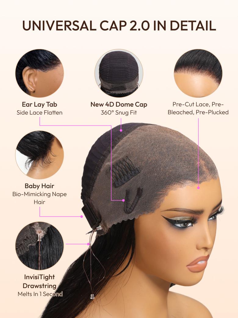 Invisible Strap 360 Lace Body Wave Wig All Head Size Friendly