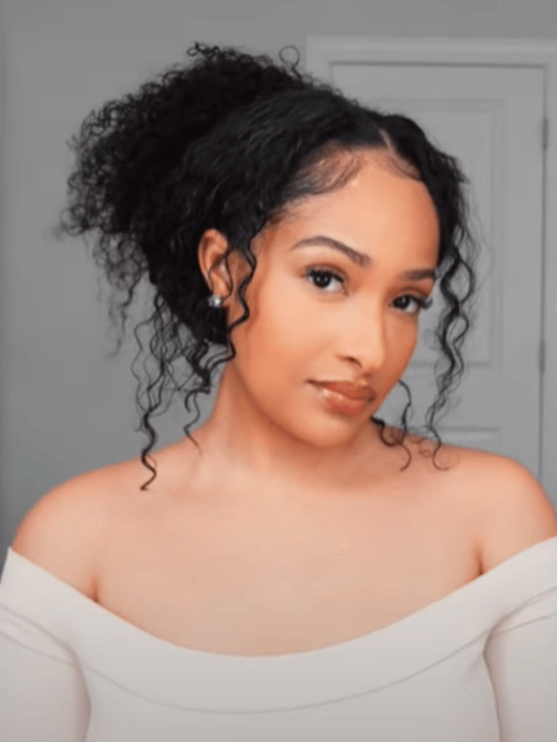 EasiContour? V Part Minimal Glueless Jerry Curly Glueless Wig With Invisi Drawstring