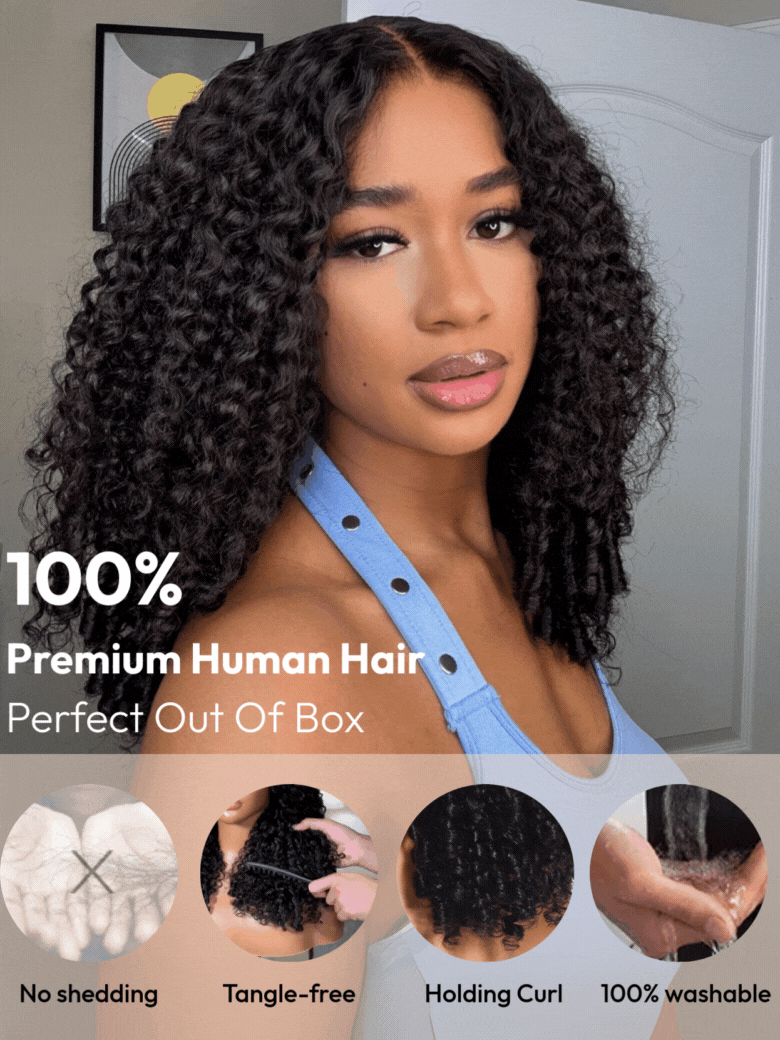 Bye-Bye Knots 7x5 Lace Curly Texture Wig With Finger Coil Ends