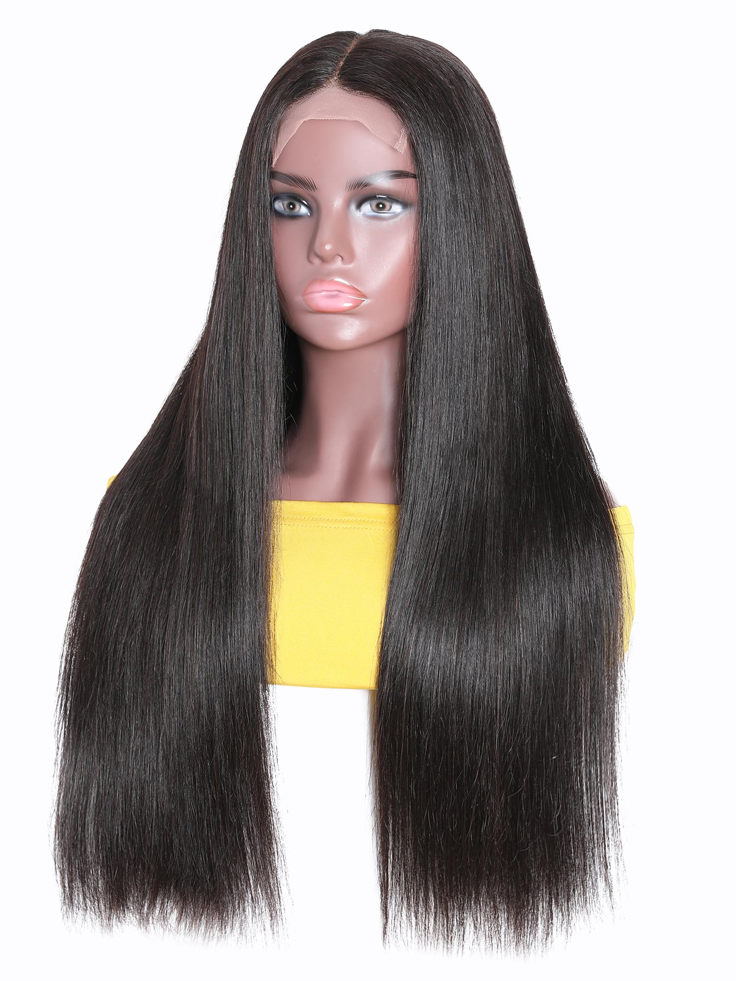 Lace Closure Wigs Glueless Straight Human Hair