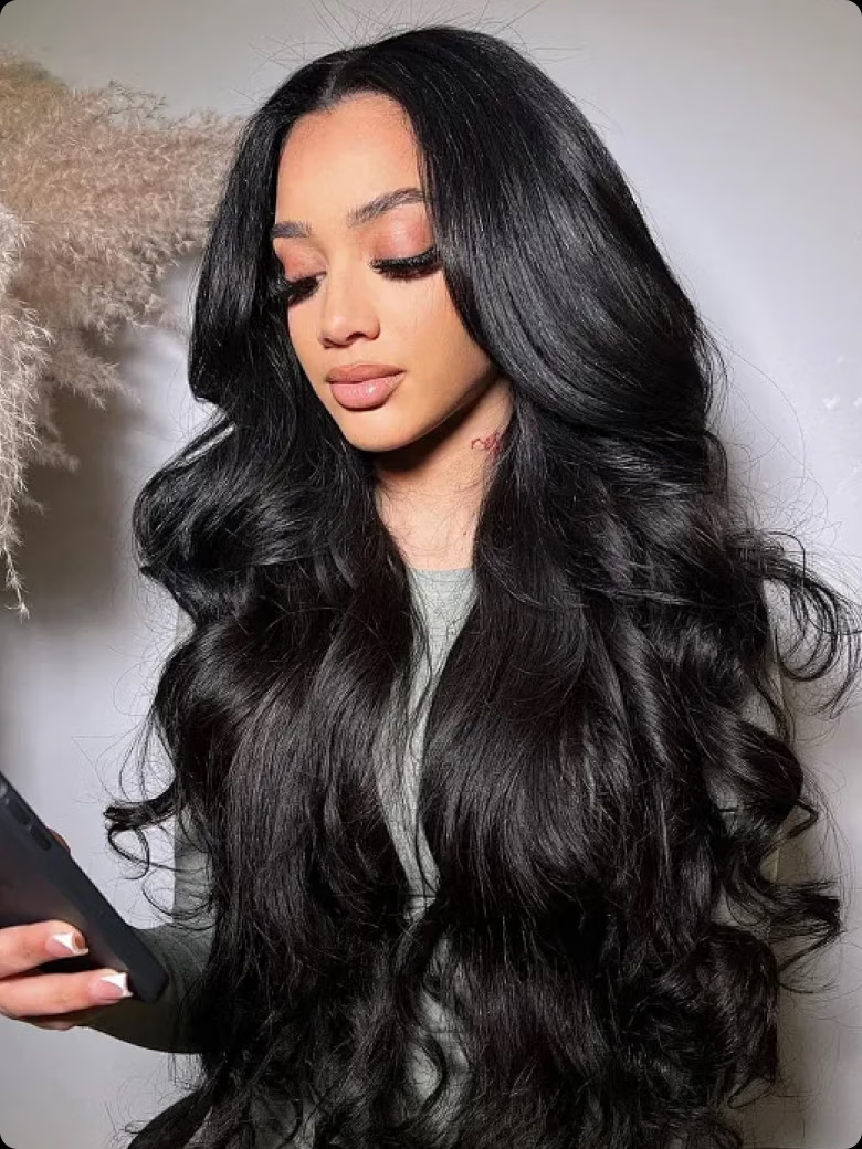 Pull & Go? U Part / EasiContour V Part Hair Wig? Natural Color Body Wave Wigs For Women
