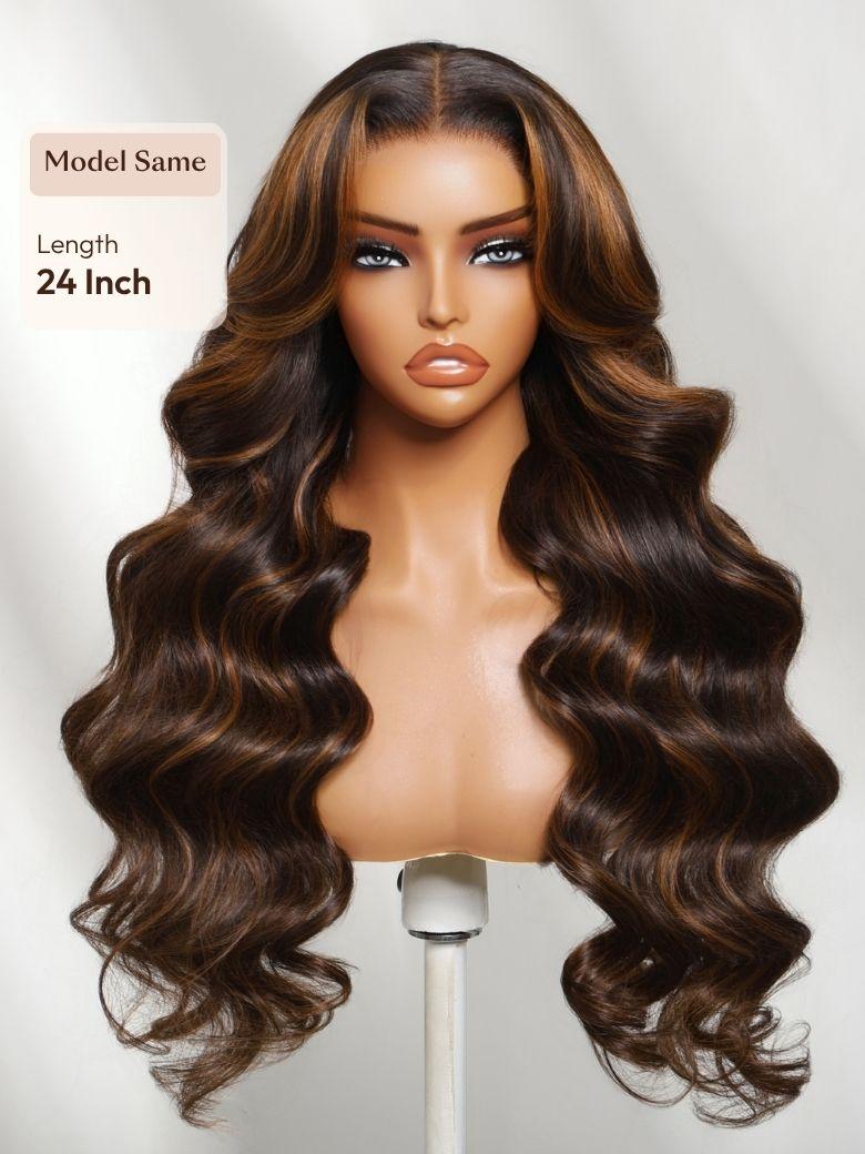 100% Human Hair Butterfly Cut 180% Density Bye-Bye Knots? 7x5 Lace Body Curls Wig with Feathered Layers & Invisi Drawstring