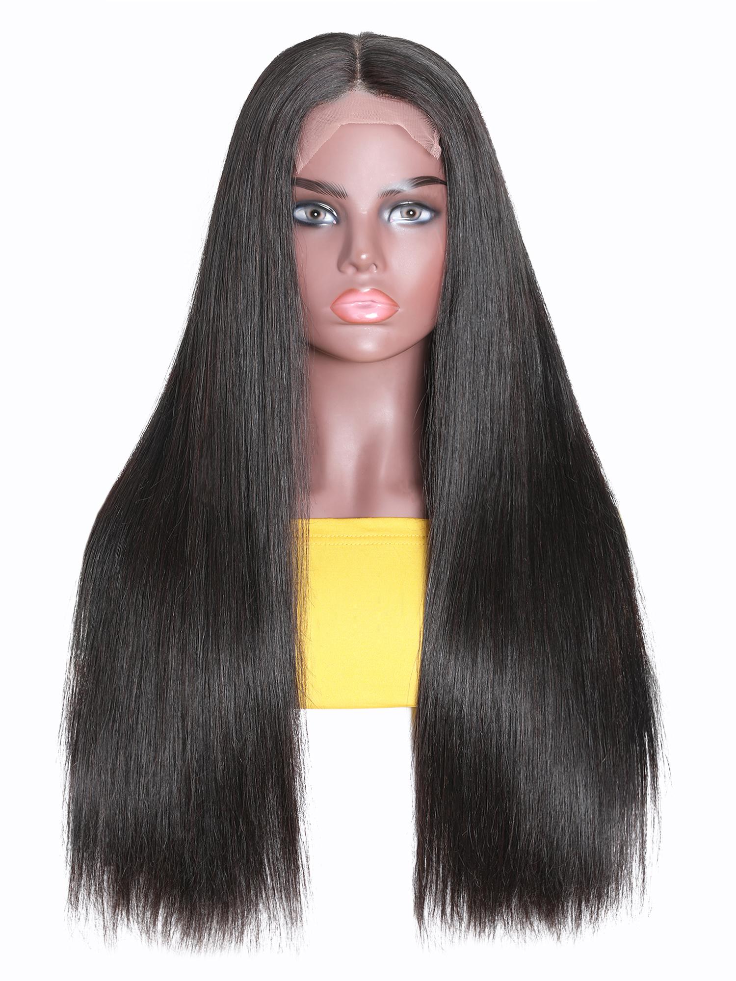 Lace Closure Wigs Glueless Straight Human Hair