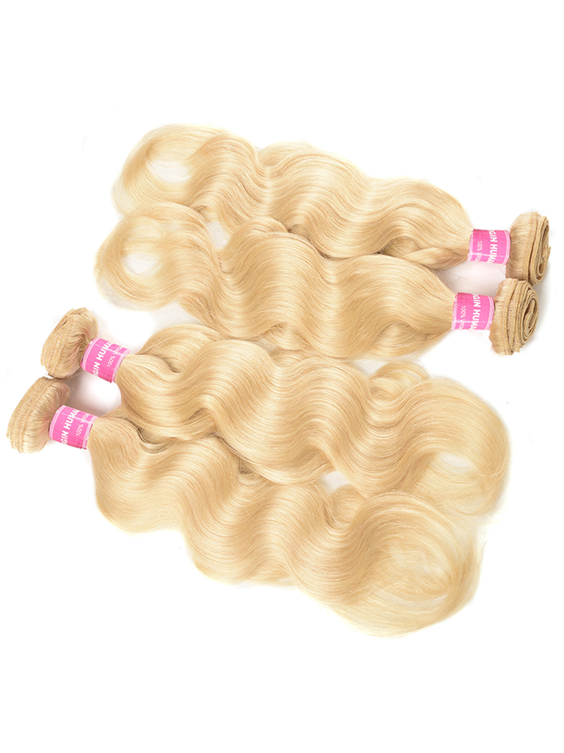 Hair 613 Blonde Virgin Human Hair Wave 4 Bundles Body Wave Hair Weft