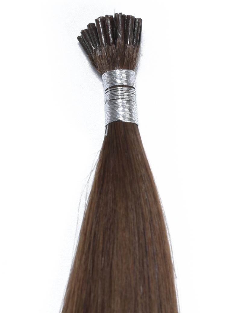Chocolate Brown Human Hair I Tip Extension