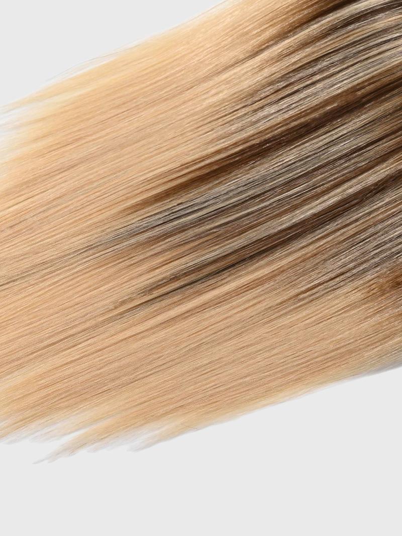 Warm Brown & Honey Blonde Ombre Human Hair Clip In Extension