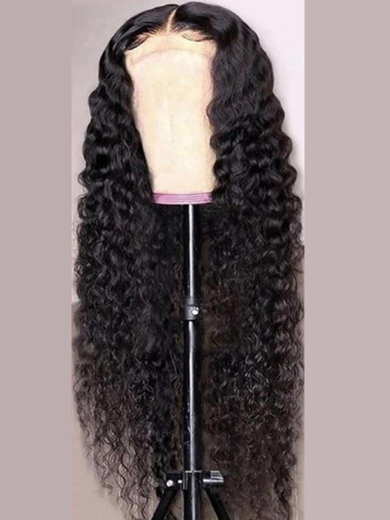180% Density 5x5 Glueless HD Lace Wig Deep Wave Human Hair Wig