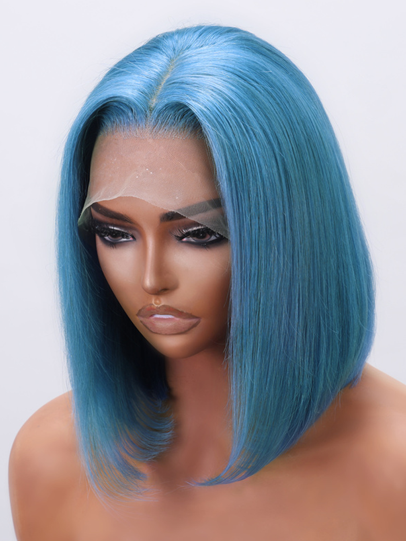 13x4 Lace Front Pastel Blue Chic Bob Wig