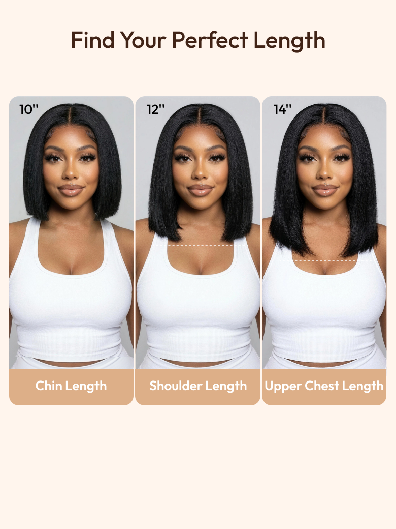 7x5 Bye-Bye Knots Glueless Lace Bleached Knots Pre Layered Bob With Drawstring Wig