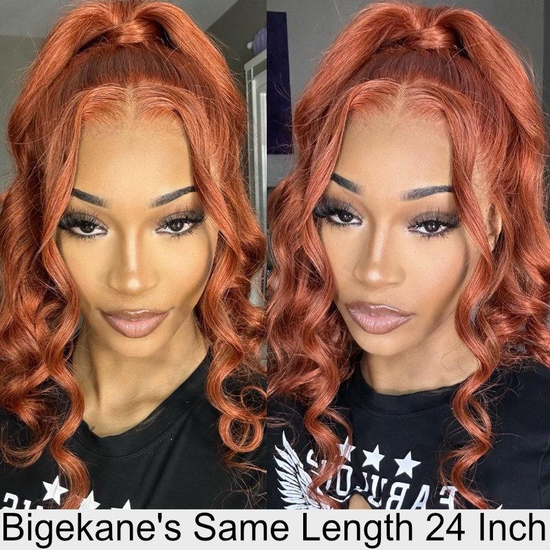Copper Brown Body Wave Wig 13x4 Lace Front