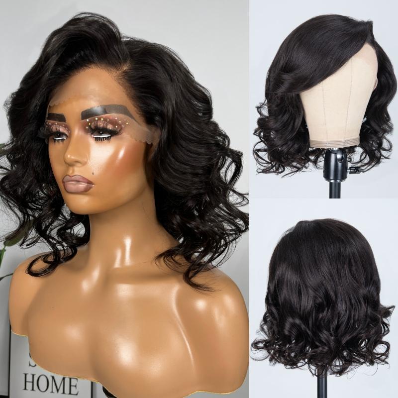 13x4 Lace Front Big Loose Wave Black Shoulder Length Wig