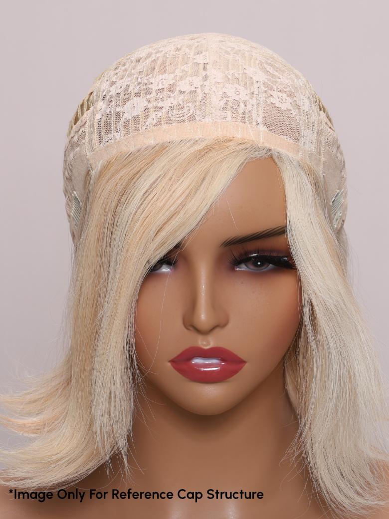 JULIE- 8" OPEN CAP LACE STRAIGHT HUMAN HAIR WIG