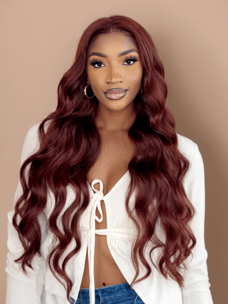 Reddish Brown Body Wave 1Pc 100% Remy Human Hair Bundle