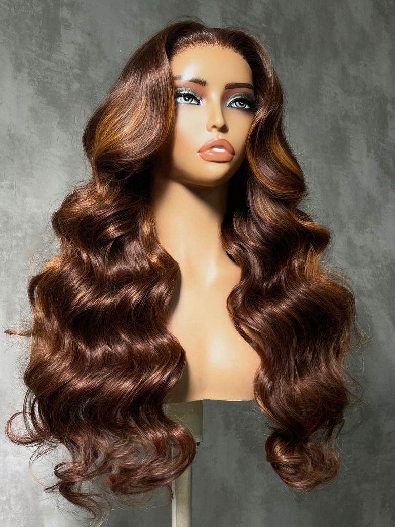 7x5 Bye Bye Slip? Lace Cowboy Copper Body Wave Wig with Invisi Drawstring