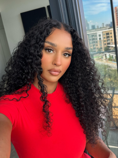 Transparent Lace 13x4 Curly Black Natural Wig Durable And Versatile