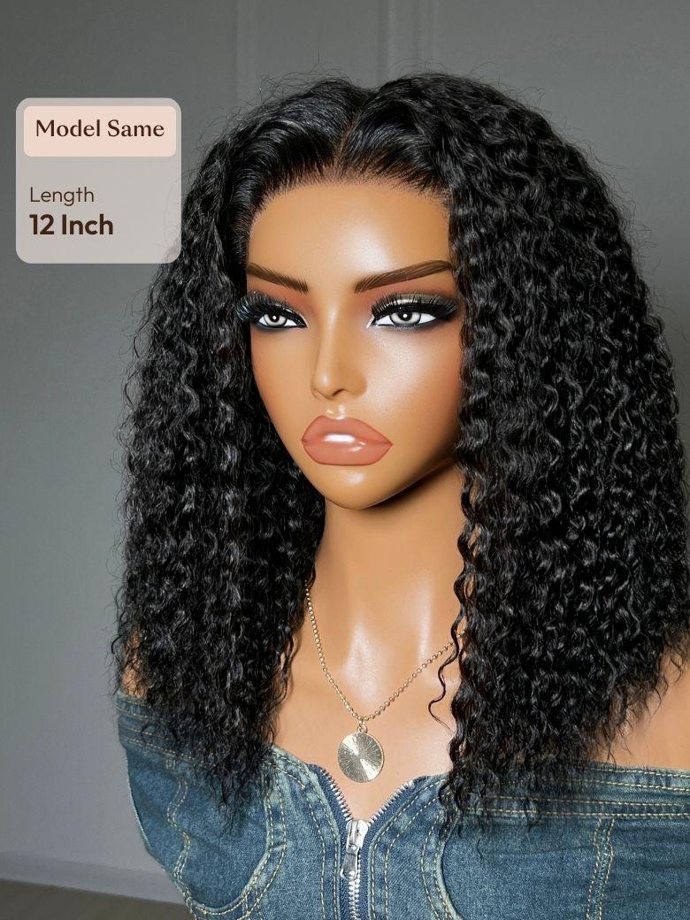 7x5 Bye-Bye Knots? & 13x4 Pre-Everything? Lace Frontal Purple Black Cherry Layered Straight & Loose Wave With Invisi Drawstring Wig
