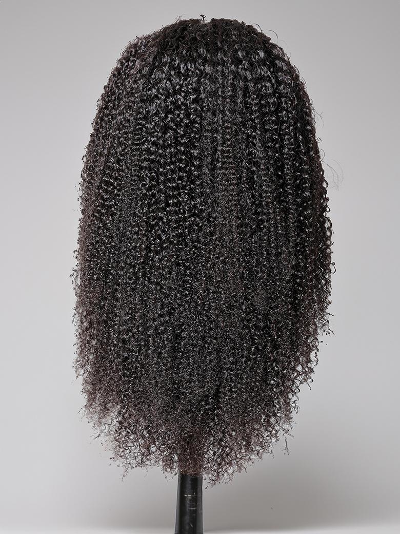 4C Curly Baby Hair 13x4 Transparent Lace Front Kinky Curly Wig Breathable & Durable