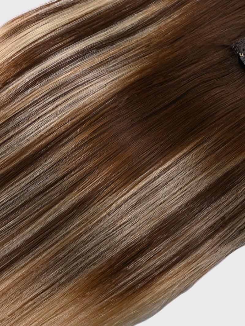 Warm Brown & Honey Blonde Ombre Human Hair Clip In Extension