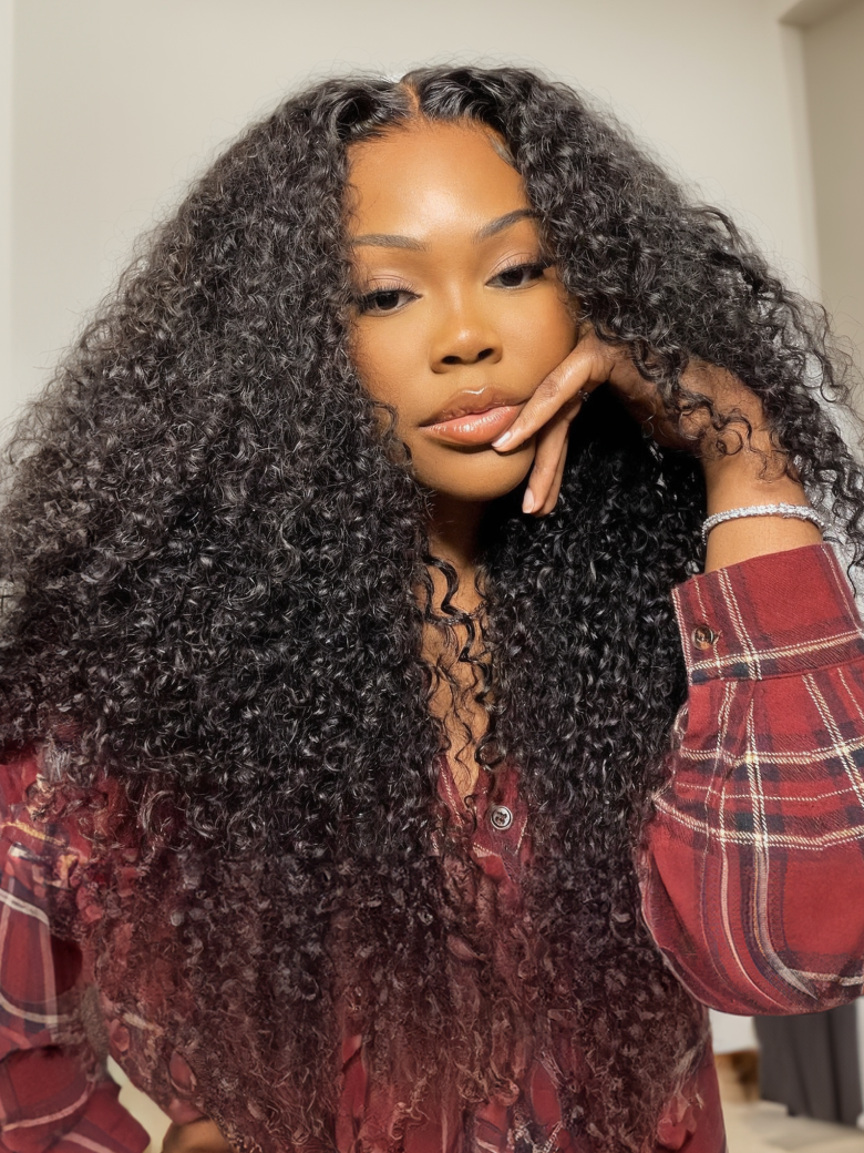 13x4 Glueless HD Lace Curly Wig with Bleached Knots Match All Skin Tones 14inch