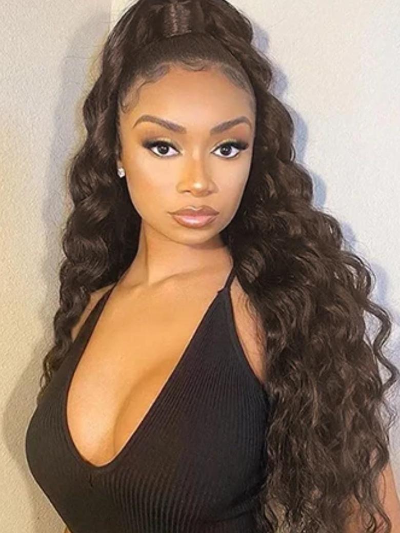 Dark Brown Loose Wave Clip-In Ponytail Extension