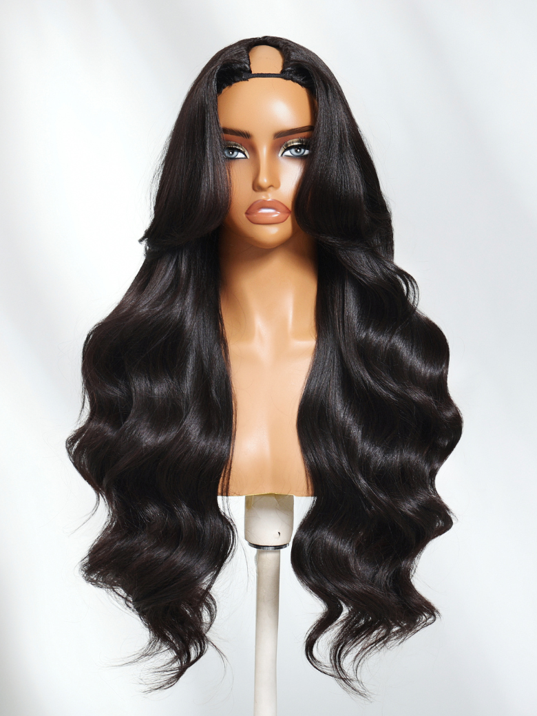 Bye-Bye Knots 7x5 Lace Black Yaki Soft Layered Wig
