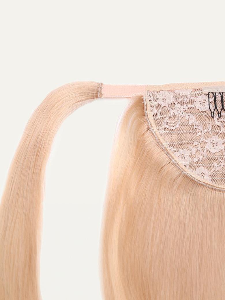 Dirty Blonde Straight Clip In Ponytail Extension Human Hair