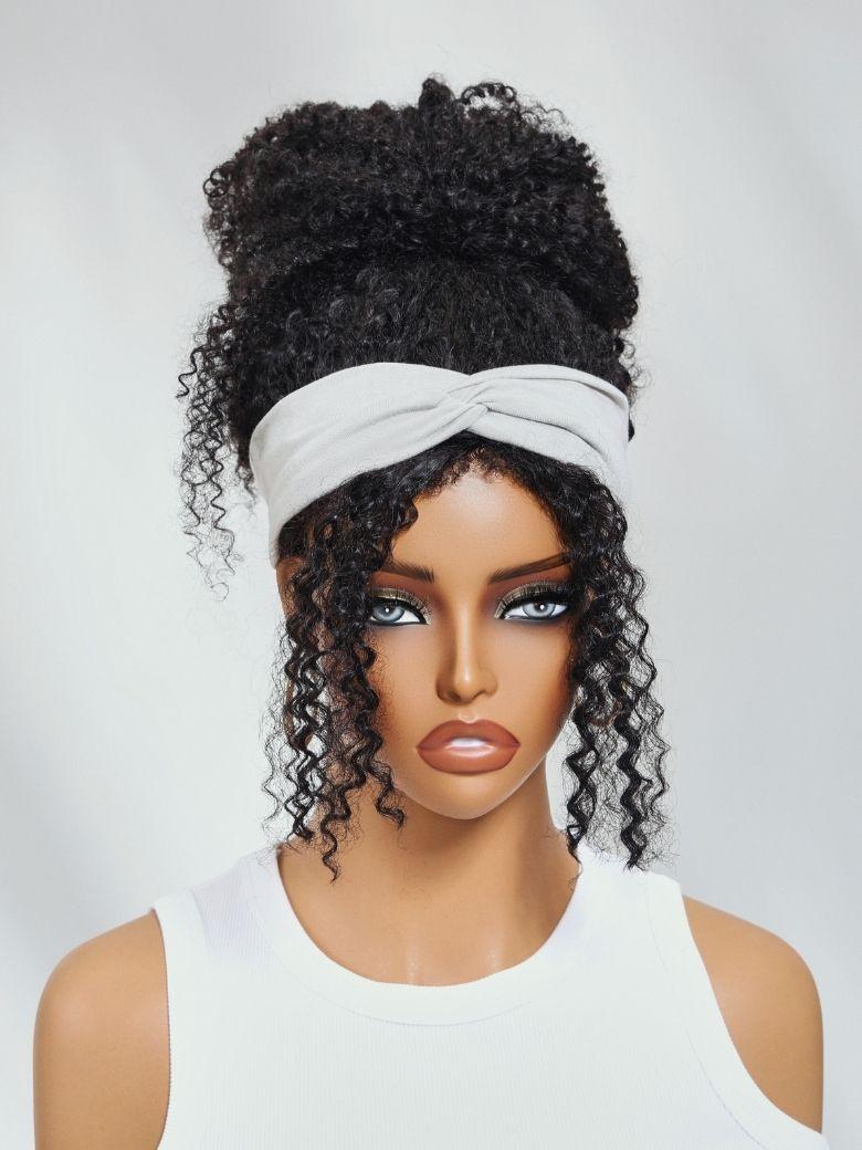 EasiContour? V Part Black to Reddish Brown Ombre Yaki Straight Wig