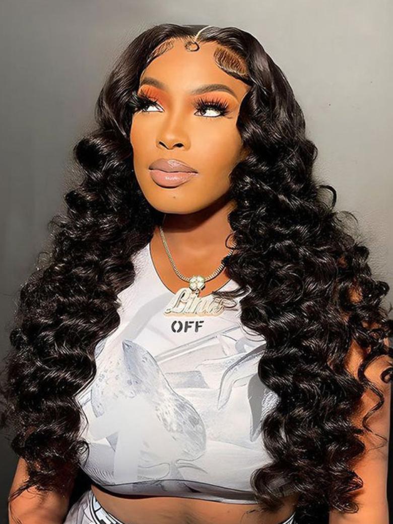 13x4 Lace Frontal Black Wand Curls Pre-Everything Wig