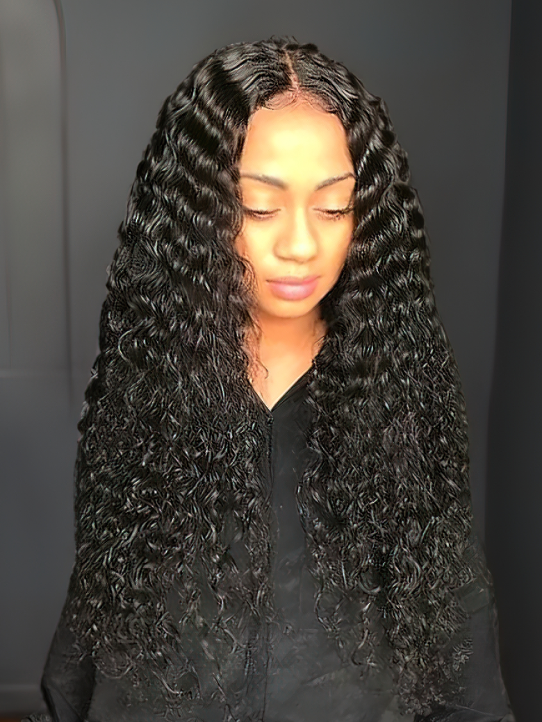 Undetectable 5x5 HD Lace Closure With 4 Bundles Curly Hair