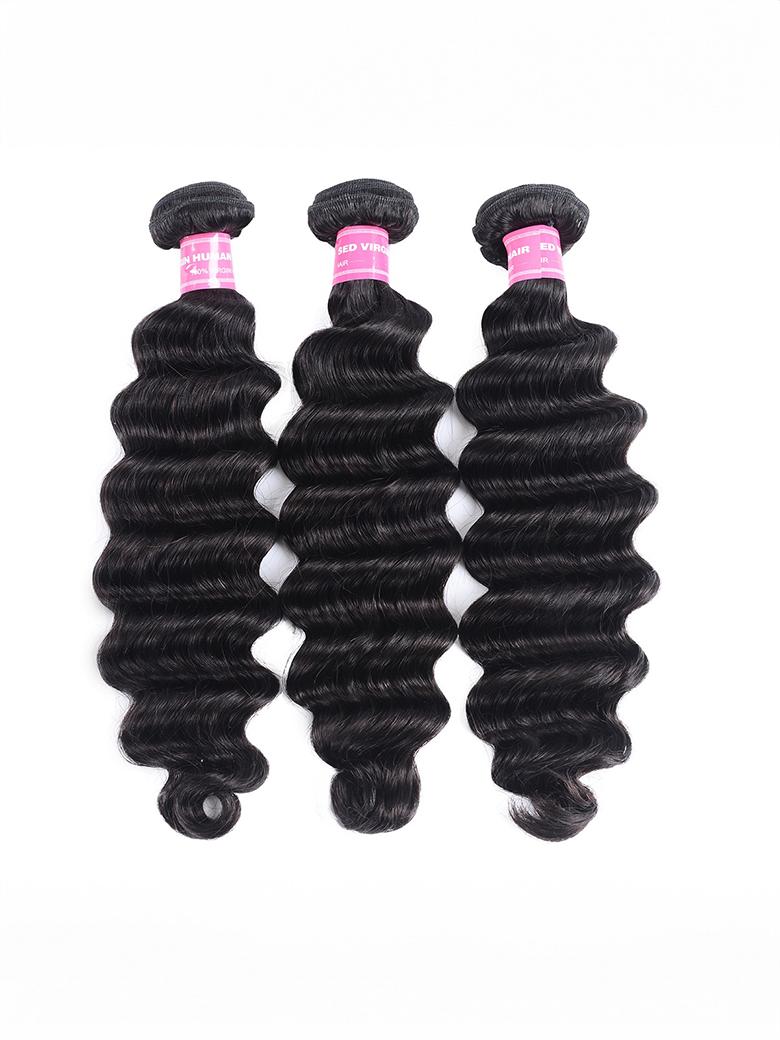Loose Deep Wave Human Hair 3 Pcs Bundles