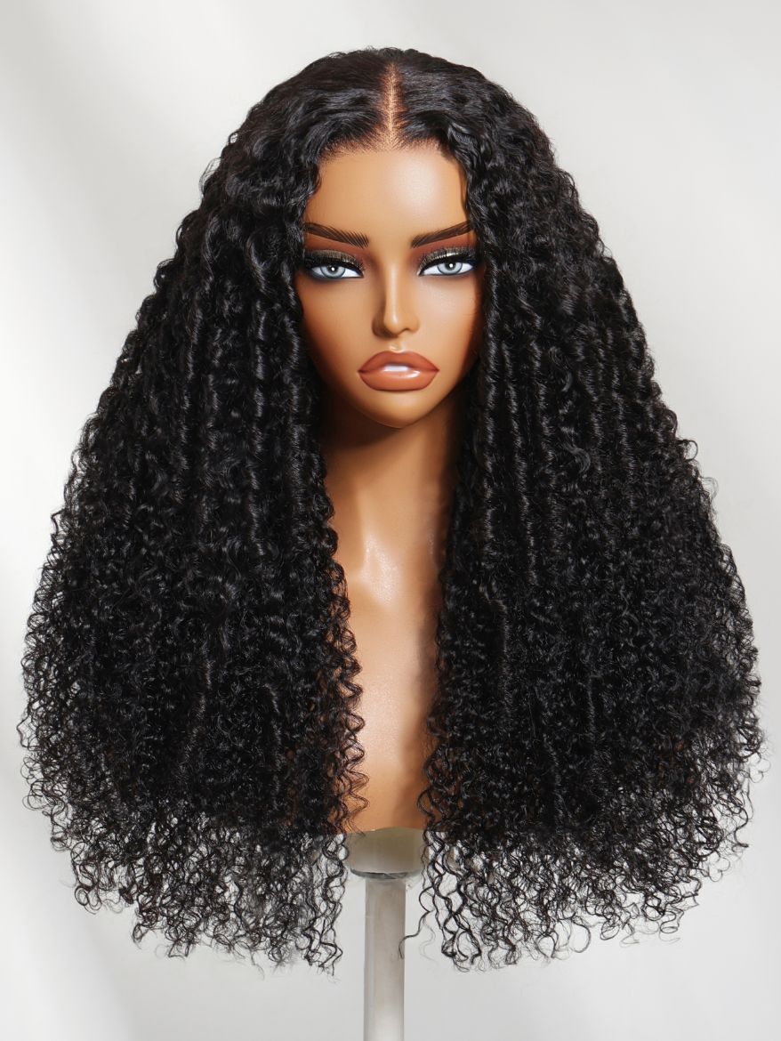 Bye-Bye Knots? 7x5 Lace Natural Black Defined Deep Wave Wig with Invisi Drawstring