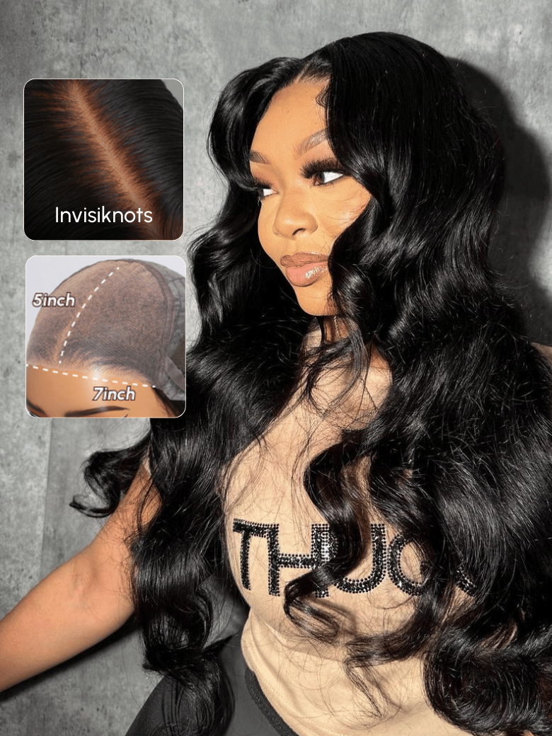 Bye-Bye Knots Wig 7x5 Glueless Lace Body Wave Lace Front Wig Adjustable Cap