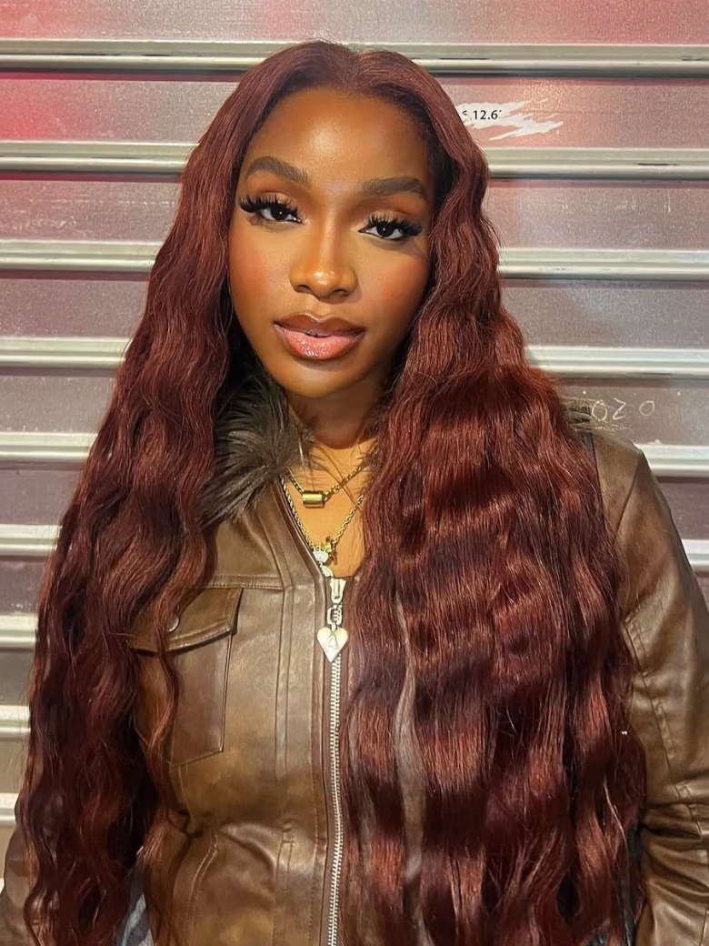 Byebye Knots Wig 7x5 Glueless Lace Reddish Brown Yaki Wig With Pre-plucked Hairline
