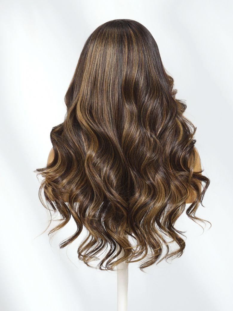 Bye-Bye Knots? 7x5 Lace Black With Blonde Highlight Loose Wave Wig With Invisi Drawstring & Face Framing Layers