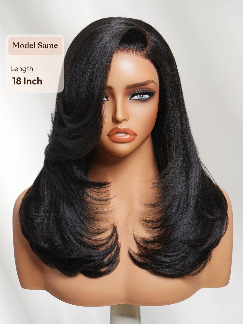 Bye-Bye Knots 7x5 Lace Brown With Blonde Piano Highlights Blunt Bob Wig with Dark Roots
