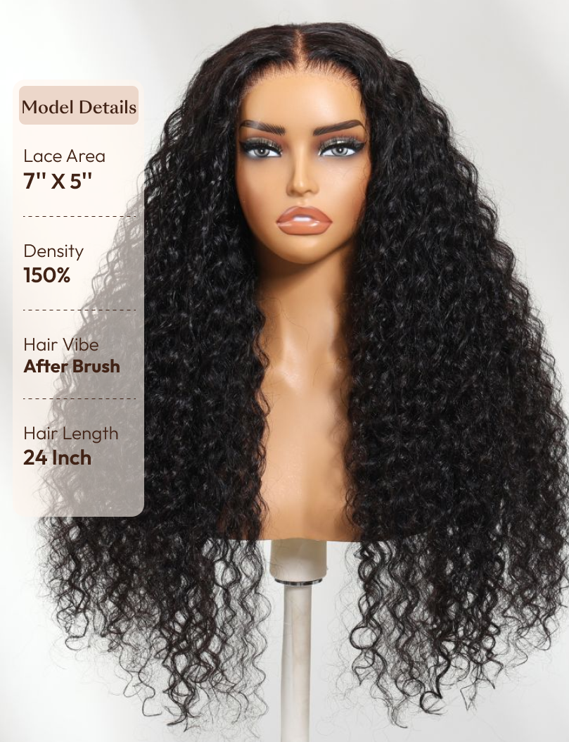 Bye-Bye Knots? 7x5 Lace Body Curls Wig with Feathered Layers & Invisi Drawstring 180% Density