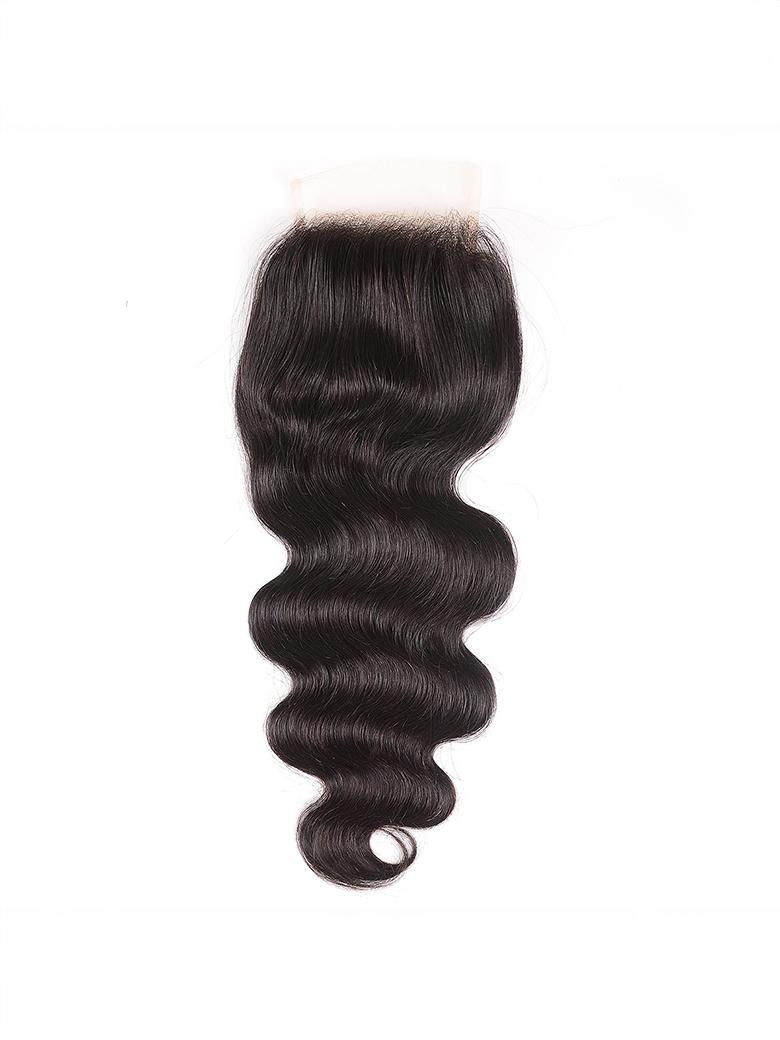 3Pcs Remy Hair Body Wave Bundles with Lace Closure