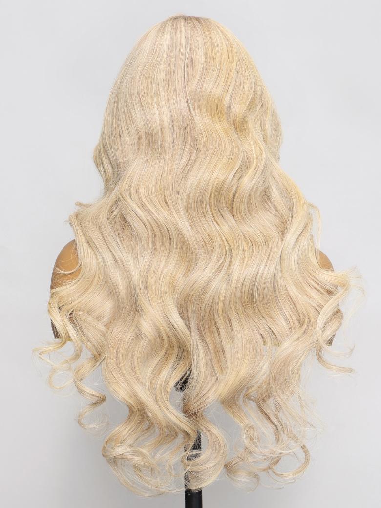 13x4 Pre Done Everything Lace Front Body Wave Ash Blonde Summer Color