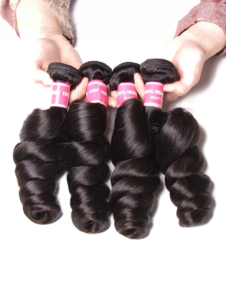Hair Peruvian Loose Wave Virgin Hair Weft 4pcs/pack