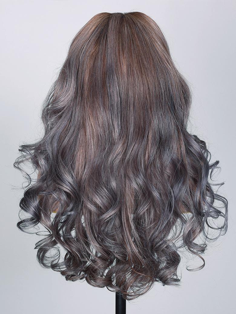 13x4 Lace Front Ash Violet With Brownish Babylights Body Wave 150% Density 100% Human Hair Wig